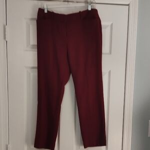 LOFT Women's Ankle Pants in Burgundy